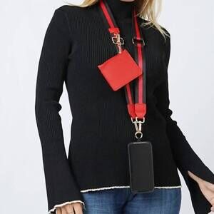 NEW JUDSON & COMPANY women's clip and carry crossbody phone strap carrier pouch